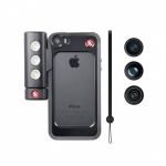 Комплект Manfrotto MKLOKLYP5S Bumper iPhone 5/5S+3 Lenses+LED: бампер для iPhone 5/5S + объективы + свет